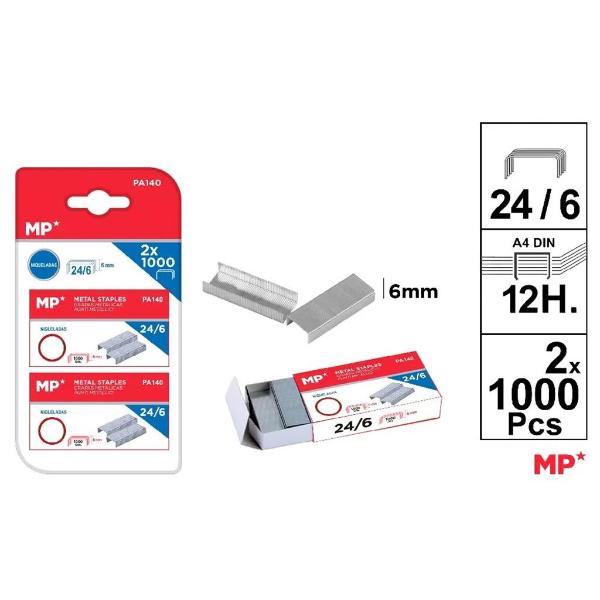 2 Pack Nikel Metal Staples