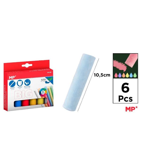 6 Pack Big Coloured Chalk