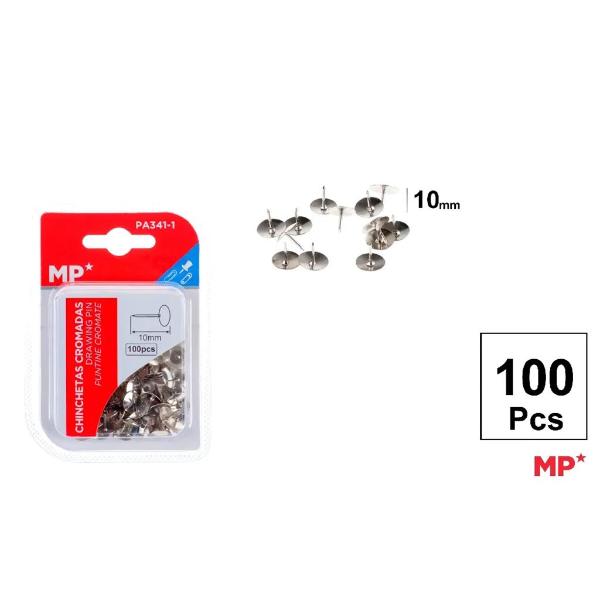 100 Piece Drawing Pins - 10mm