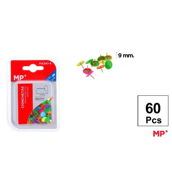 60 Piece Drawing Pins - 9mm