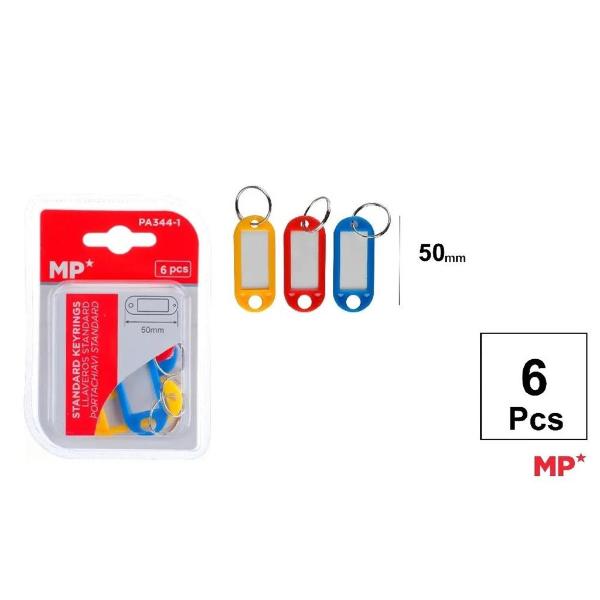 6 Pack Keyrings - 50mm