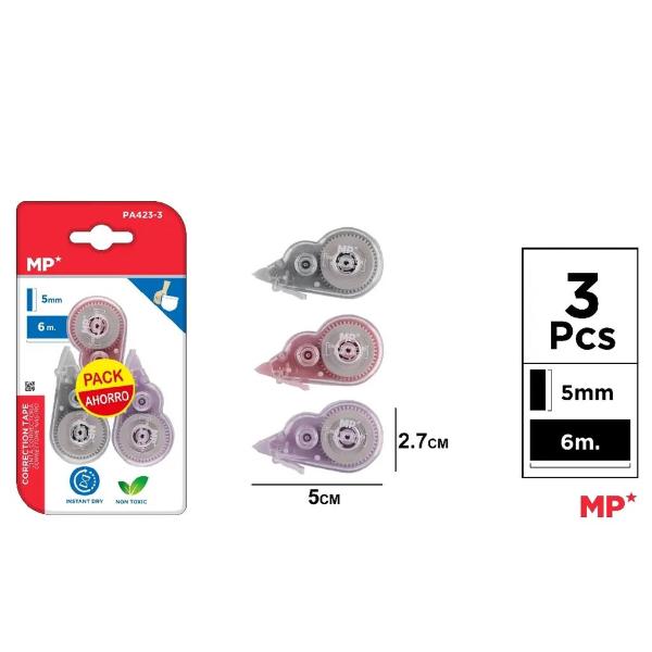 3 Pack Correction Tape - 5mm