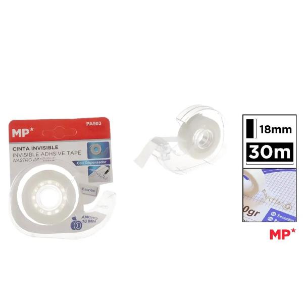 Invisible Adhesive Tape With Dispenser - 18mm x 30m