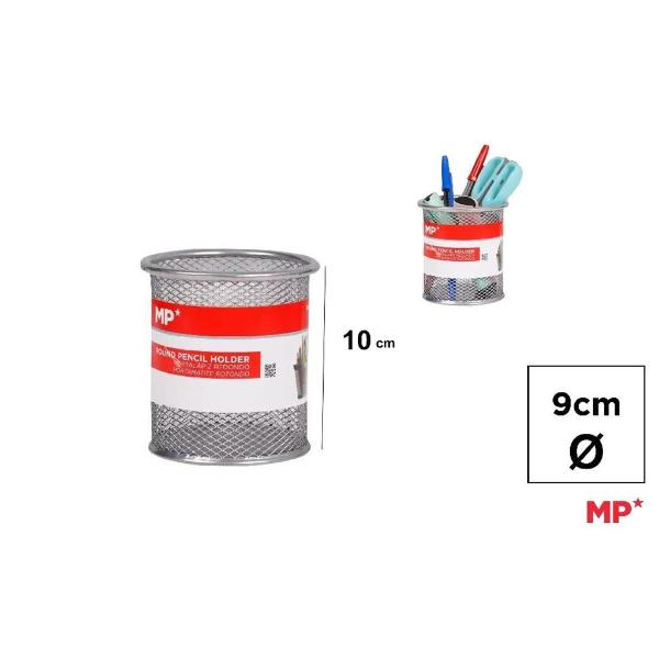 Silver Round Pencil Holder