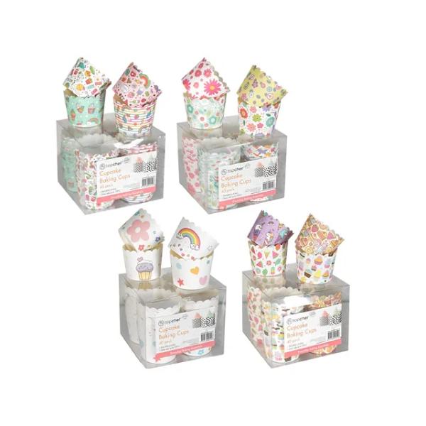 40 Pack Cupcakes Box - 4.5cm