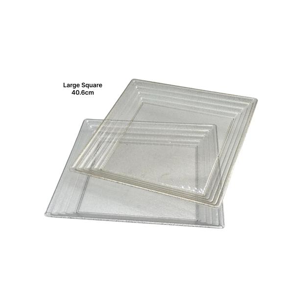 Large Square Glitter Reusable Serving Tray - 40cm