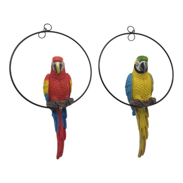 Parrot In Hanging Ring - 31cm