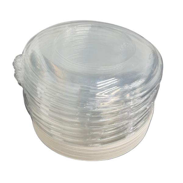 20 Pack Eco Friendly Zafpack Sugarcane Bowls With Pet Flat Lid - 1200ml