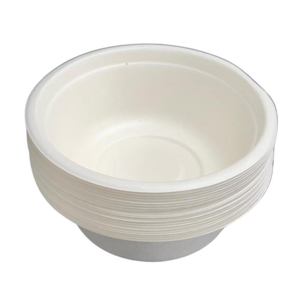 20 Pack Eco Friendly Zafpack Sugarcane Bowls - 500ml