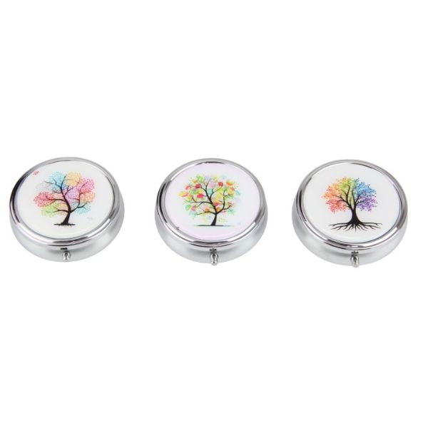 6cm Tree Of Life Pill Box 3 Asstd