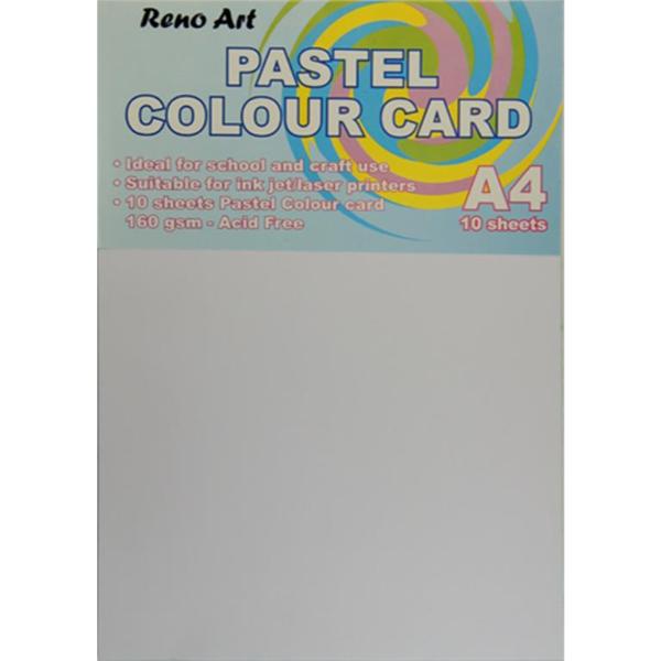 A4 Pastel White Coloured Card - 10 Sheets