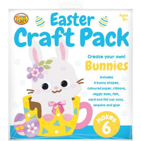 6 Pack Easter Craft Pack Bunnies