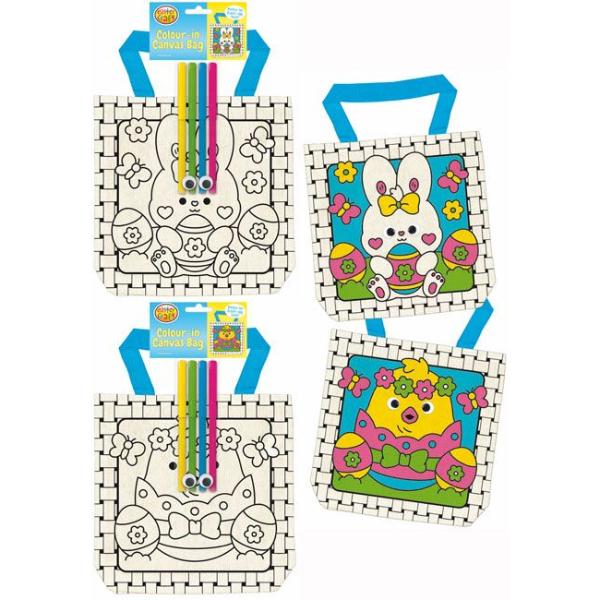 Colour In Easter Canvas Bag Kit - 21.5cm