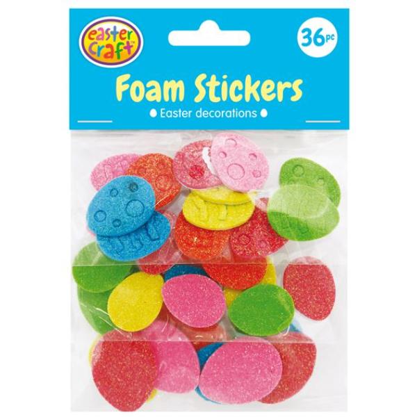 36 Pack Easter Decorations Foam Stickers