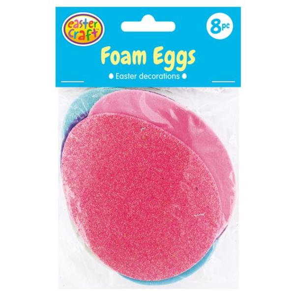 8 Pack Easter Decorations Foam Eggs