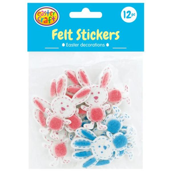 12 Pack Easter Decorations Felt Stickers