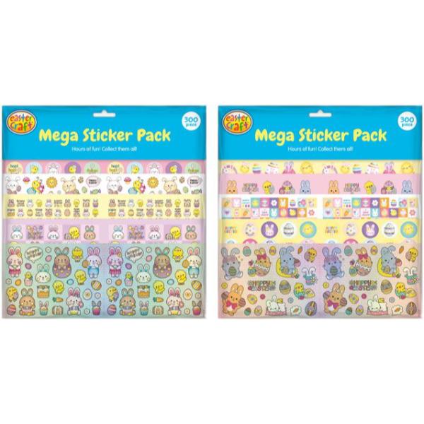 300 Easter Pack Mega Pack Stickers - 26.6cm x 9.8cm