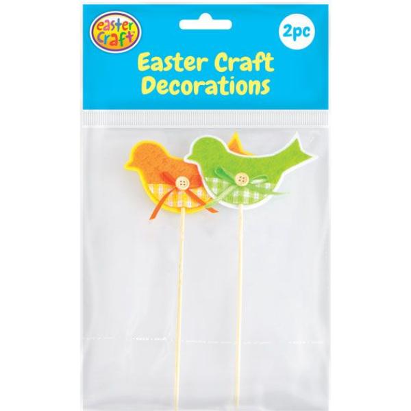 2 Pack Assorted Easter Craft Decorations