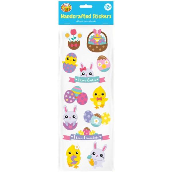 12 Pack Easter Handcrafted Stickers - 13.5cm x 37cm