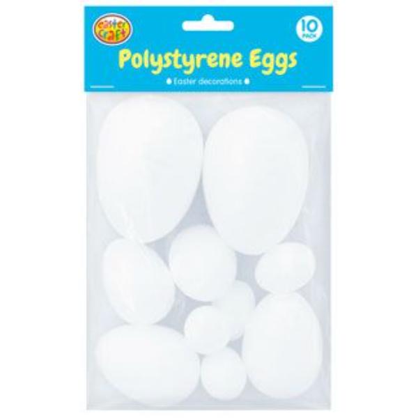 10 Pack Polystyrene Eggs