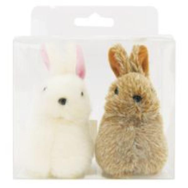 2 Pack Mini Fluffy Bunnies