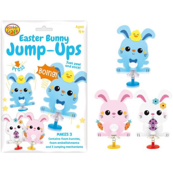 3 Pack Easter Bunny Jump Ups Kit - 9cm