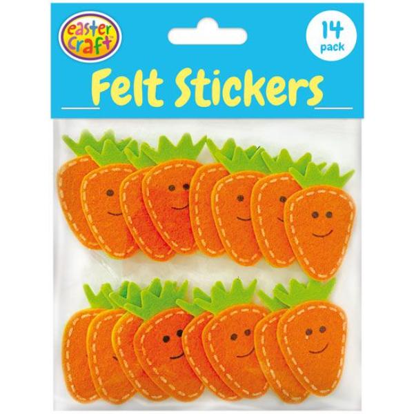 14 Pack Easter Craft Felt Stickers