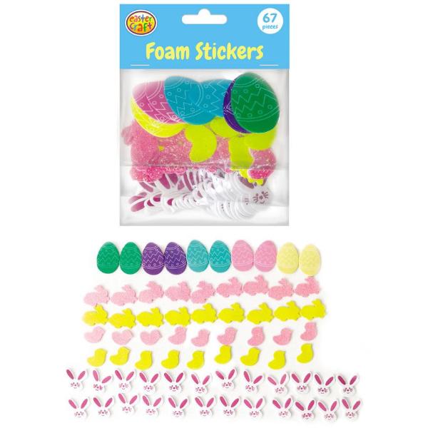 67 Pack Easter Foam Stickers