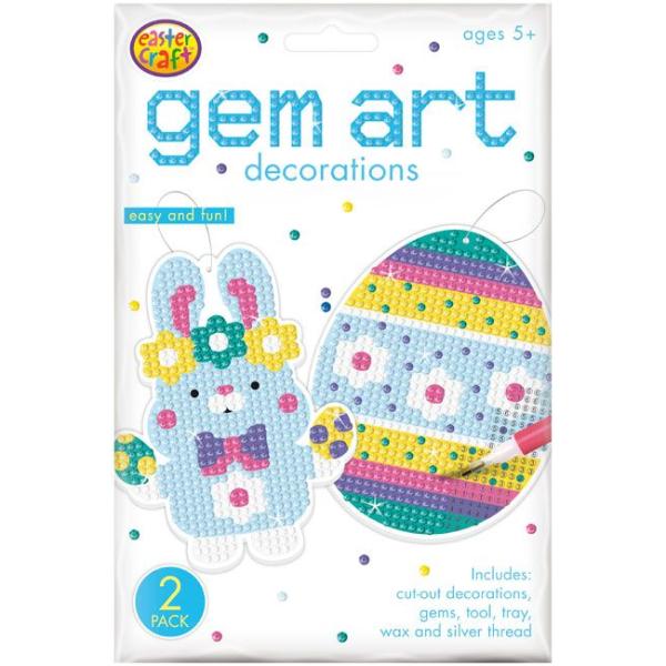 2 Pack Easter Gem Art Decorations