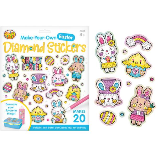 20 Pack Make Your Own Easter Diamond Stickers