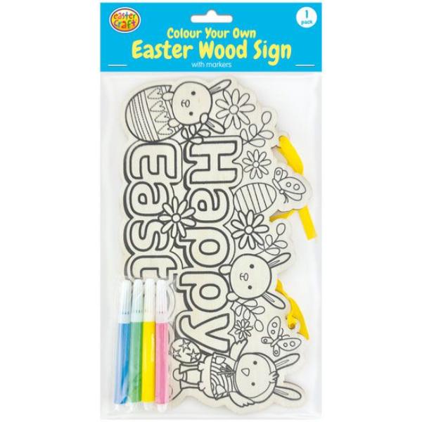 Easter Colour Your Own Wood Sign