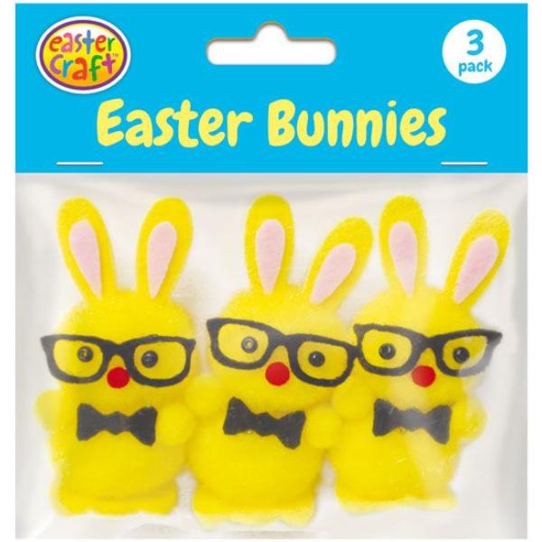 3 Pack Yellow Easter Bunnies