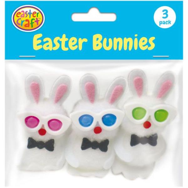 3 Pack Easter Craft Bunnies