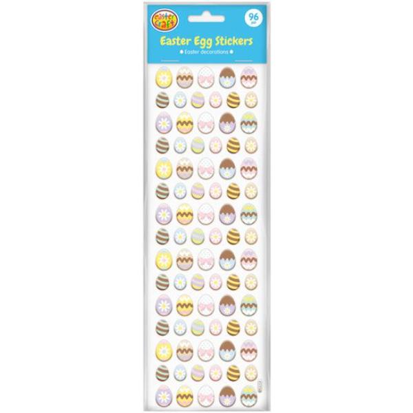 96 Pack Easter Egg Stickers