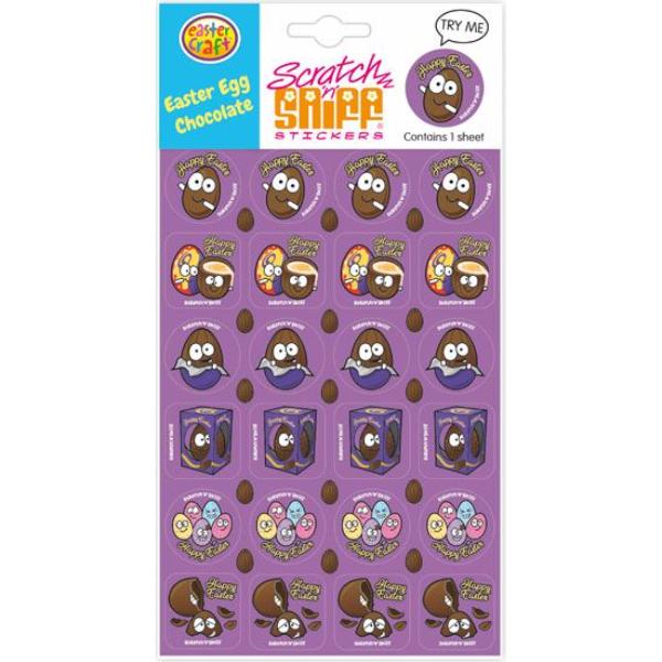 Easter Egg Chocolate Scratch N Sniff Stickers