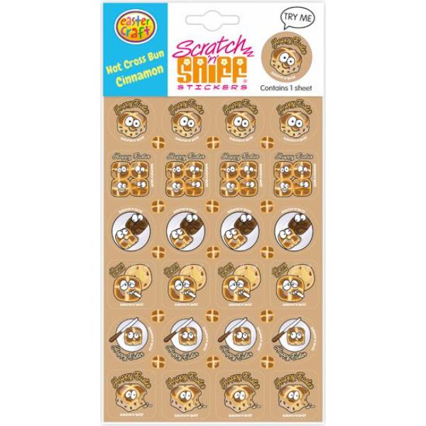 Hot Cross Bun Scratch N Sniff Stickers