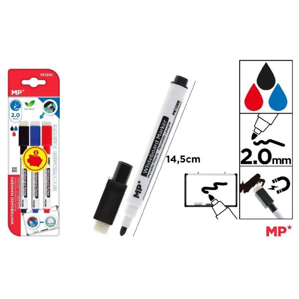 Bullet Tip Whiteboard Marker With Eraser