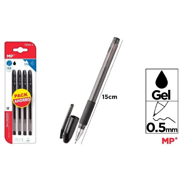 Black Gel Ink Ballpoint Pen - 0.5mm