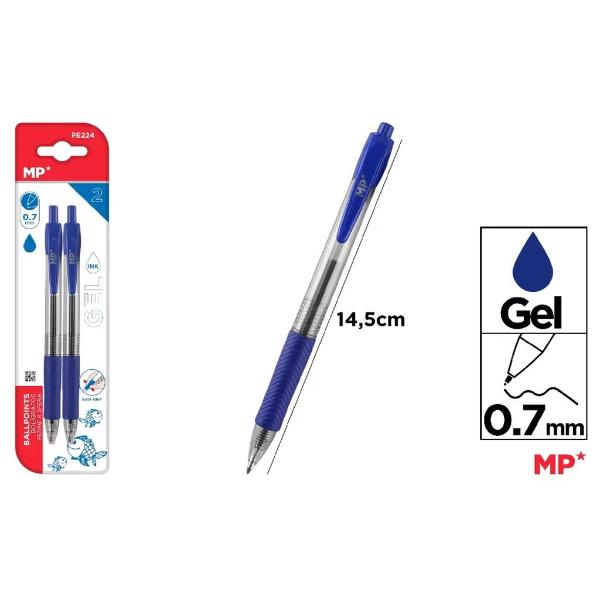 Blue Gel Ink Ballpoint Pen - 0.7mm