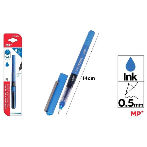 Blue Liquid Ink Needle Point Pen - 0.5mm