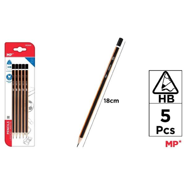 5 Piece HB Graphite Pencil