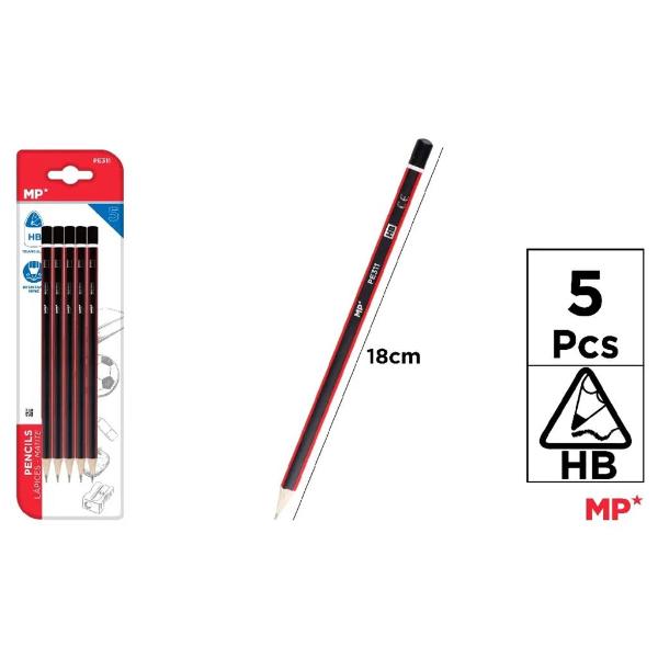 5 Pack Graphite HB Pencil