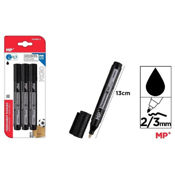 Black Bullet Tip Permenant Marker