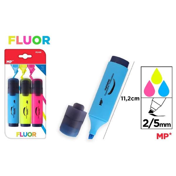 3 Pack Chisel Tip Highlighter