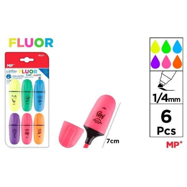 6 Pack Mini Highlighters