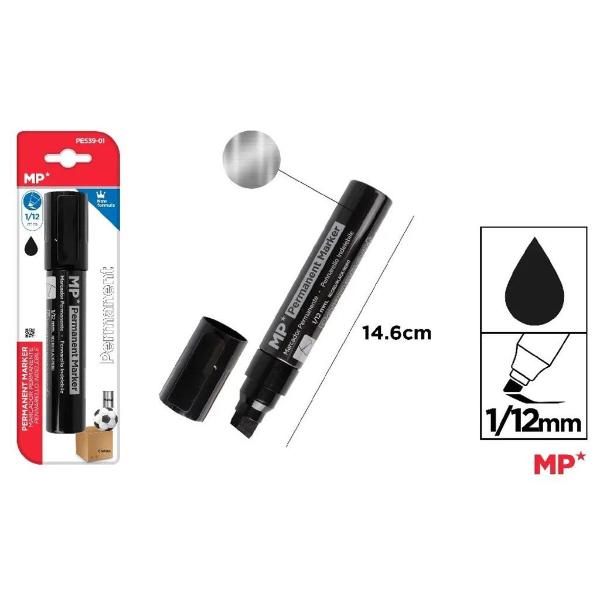 Black Chisel Tip Permanent Marker - 12mm