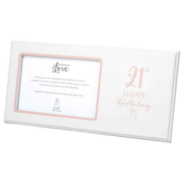 21st Birthday Wrapped In Love Frame