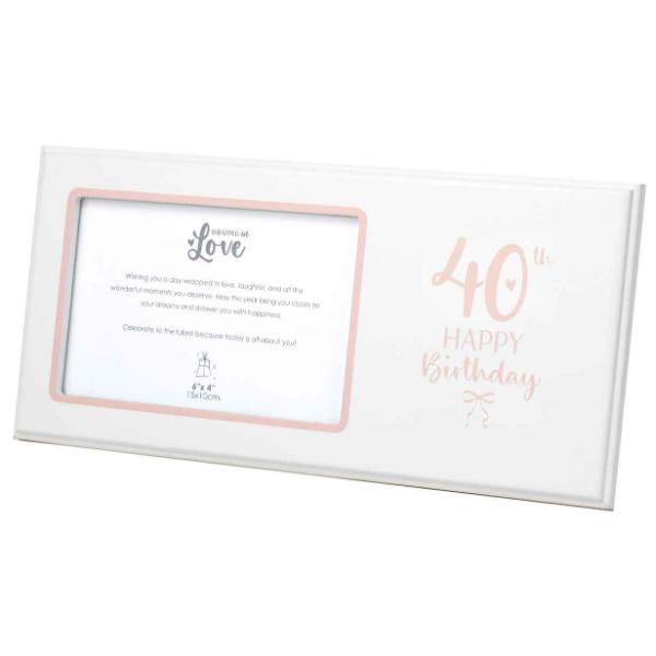 40th Birthday Wrapped In Love Frame