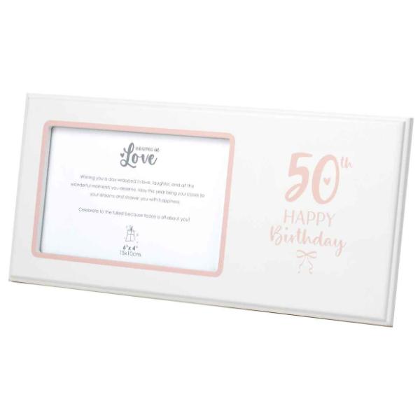 50th Birthday Wrapped In Love Frame
