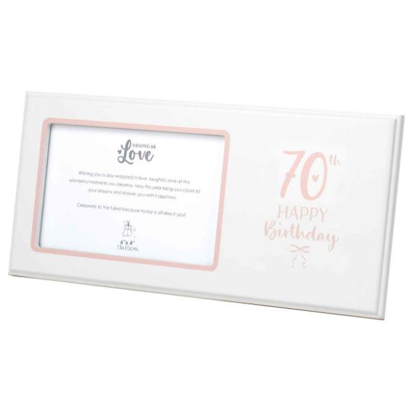 70th Birthday Wrapped In Love Frame